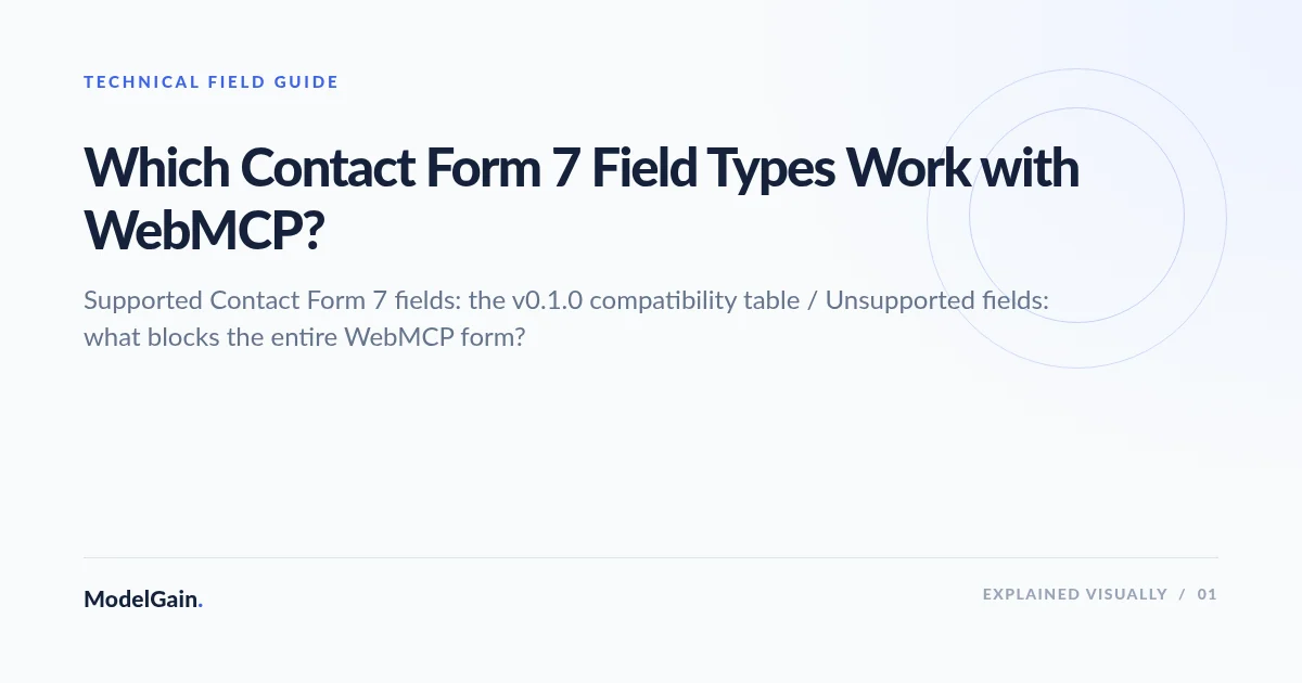 Illustration: Which Contact Form 7 Field Types Work with WebMCP?