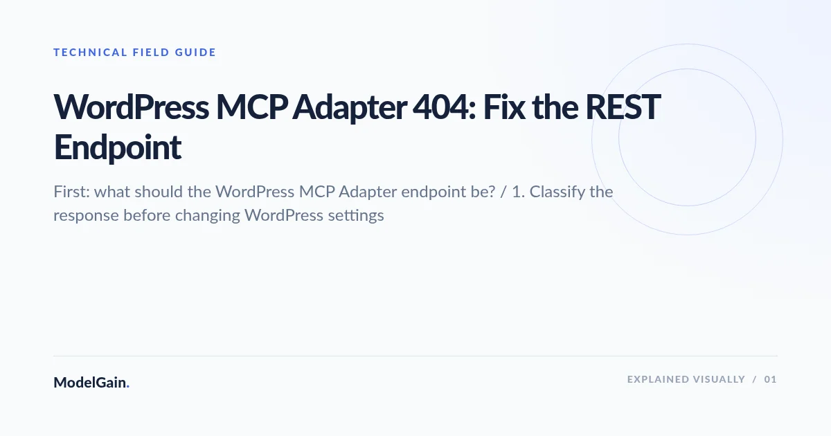 Illustration: WordPress MCP Adapter 404: Fix the REST Endpoint