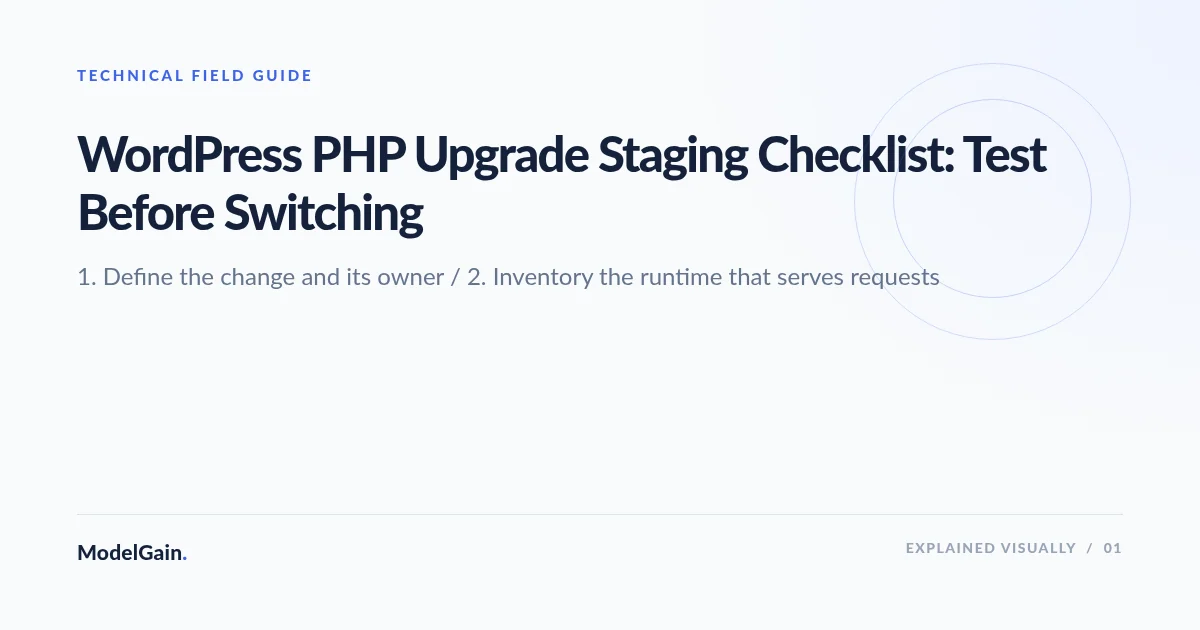 Illustration: WordPress PHP Upgrade Staging Checklist: Test Before Switching