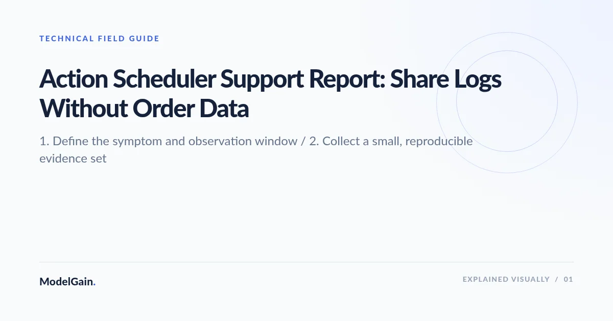 Illustration: Action Scheduler Support Report: Share Logs Without Order Data