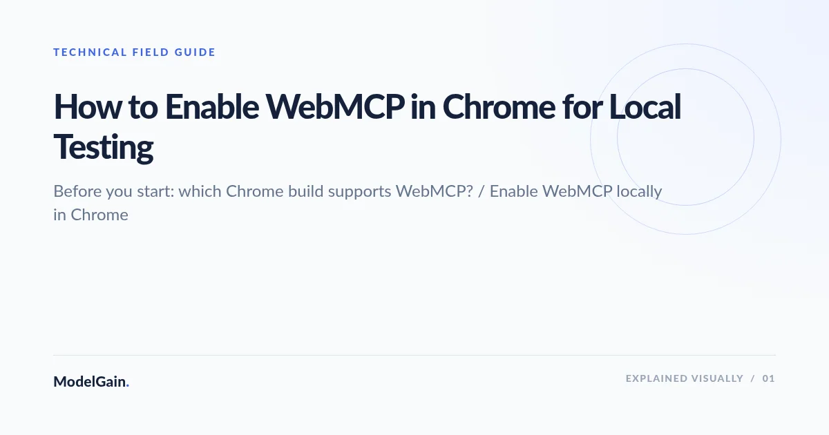 Illustration: How to Enable WebMCP in Chrome for Local Testing